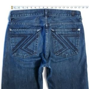 7 for all Mankind AUSTYN STRAIGHT Dark Jeans 33 27